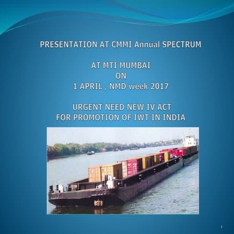 Presentation at CMMI Annual Spectrum - 2017