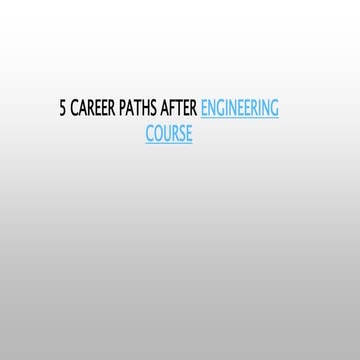 5 career paths after engineering course