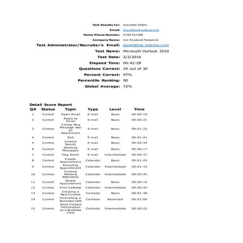 Microsoft Outlook 2010 2016