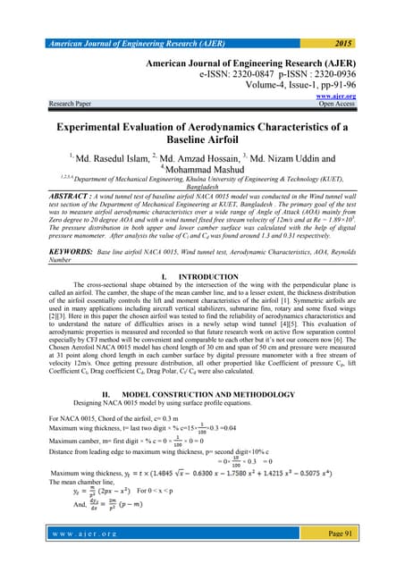 SELECTION AND ANALYSIS OF AN AIRFOIL FOR FIXED WING MICRO UNMANNED ...