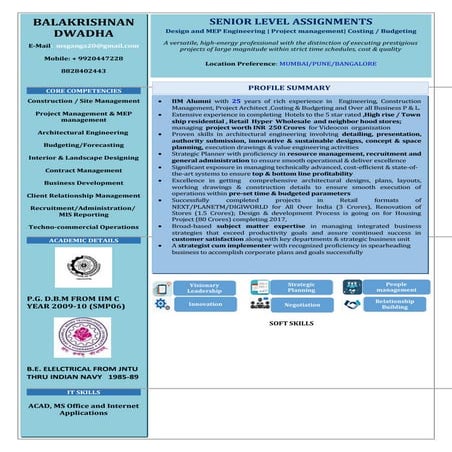 PROFILE BALAKRISHNAN