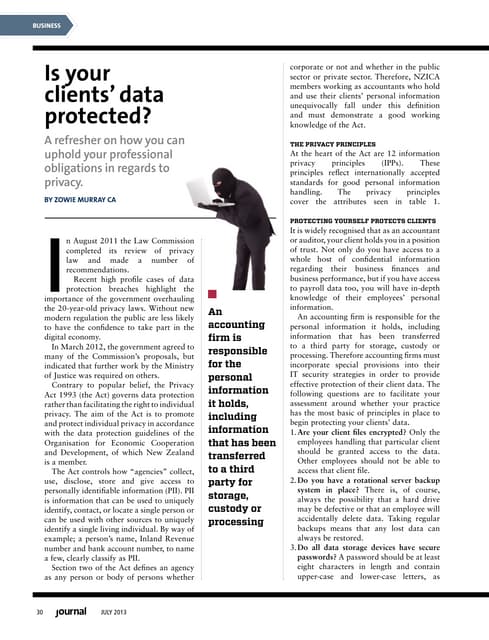 1307 Privacy Act