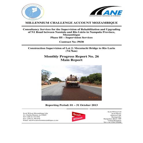 Monthly Progress Report Sample