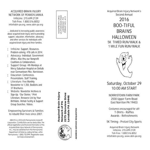 2016 ABIN-PA Boo-tiful Brains Brochure