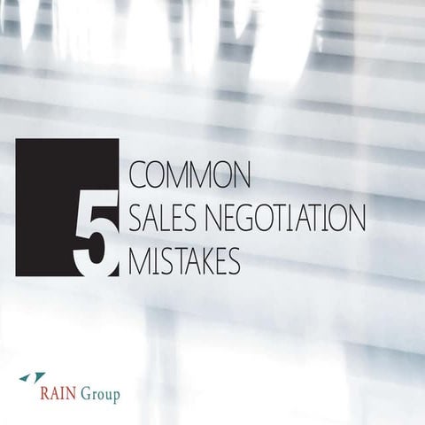 5 Common Sales Negotiation Mistakes