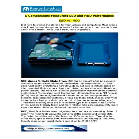 5 comparisons measuring ssd and hdd performance