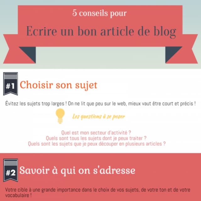 5 conseils pour écrire un bon article de blog