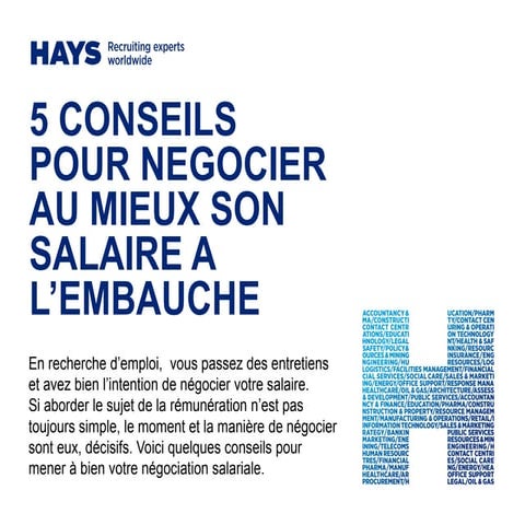 5 conseils pour negocier au mieux son salaire a l'embauche