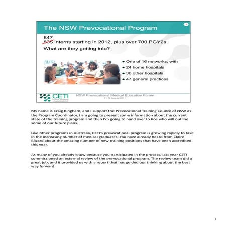 Craig Bingham & Ros Crampton Presentation