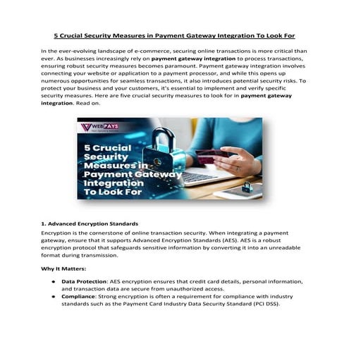 5 Crucial Security Measures in Payment Gateway Integration To Look For