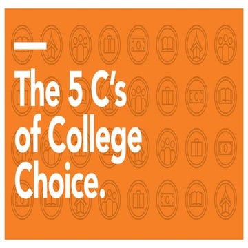 The 5 C's of College Choice