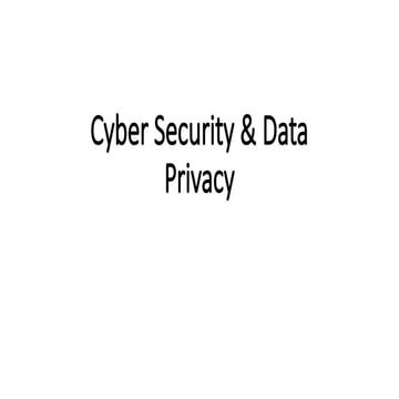 Cyber Security & Data Privacy on ethics on cse