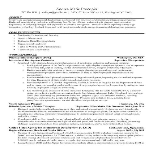 Andrea Procopio Resume 2016