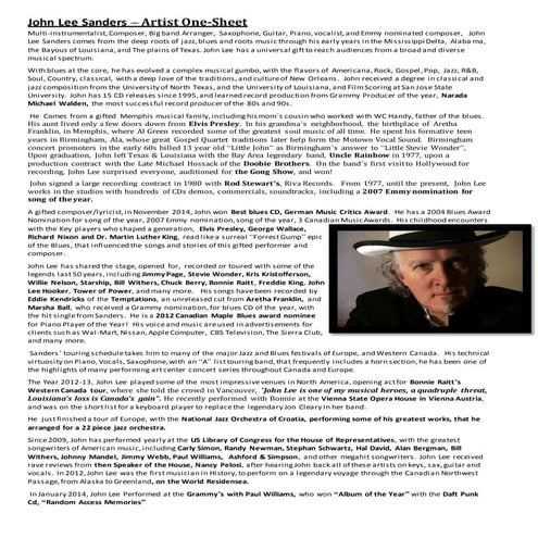 johnleesanders_onesheet2015