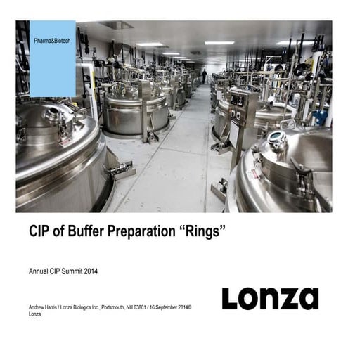 2014 CIP Summit - Lonza - Buffer Rings