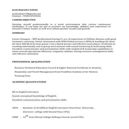 Recent Updated New ResumeJyoti resume