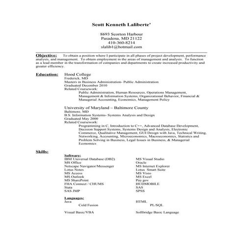 Primary Resume
