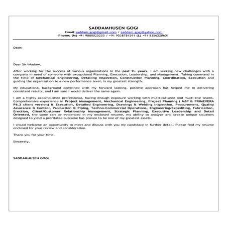 Saddam Gogi - CV - MECH