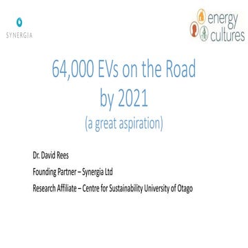 David Rees "64,000 EVs by 2021: A Plausible Scenario?"