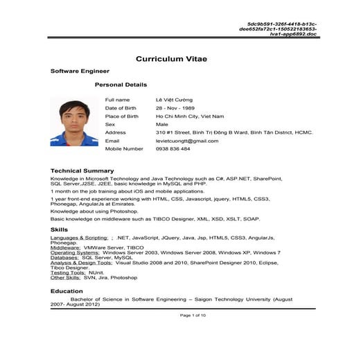 Cuong Viet Le's Resume_New