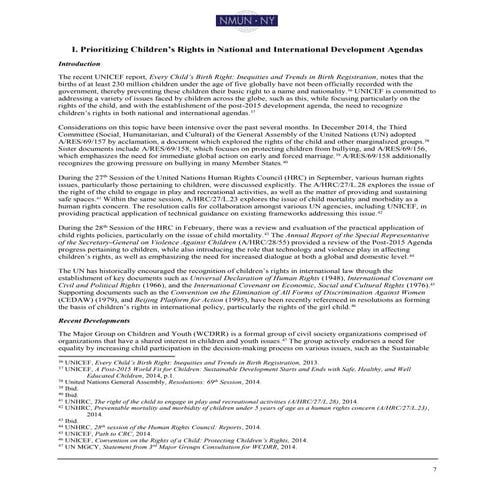 Background Guide Update - Prioritizing Children's Rights in National and Inte...