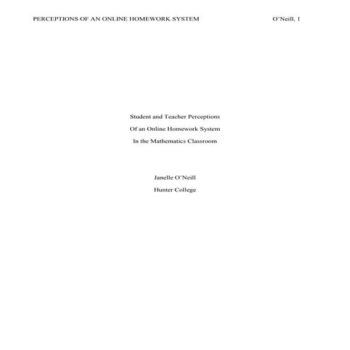 ONeill_Janelle_OnlineHomeworkSystems_ResearchPaper