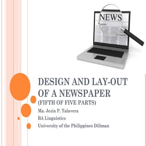 5 design and lay out of newspaper
