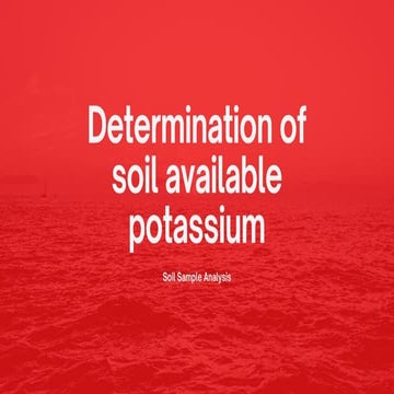 Determination of soil available potassium