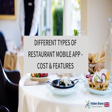 5 Different Types of Restaurant Mobile App: Cost & Features