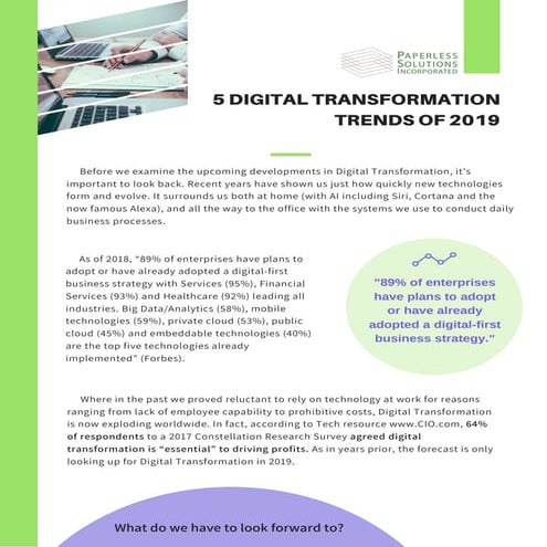 5 Digital Transformation Trends of 2019
