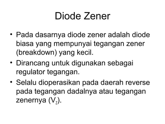 5 Dioda Zener