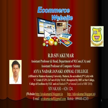 E-Commerce Website Development - R.D.Sivakumar
