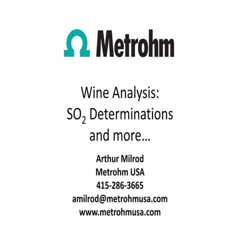 American Society of Enology and Viticulture Milrod presentation