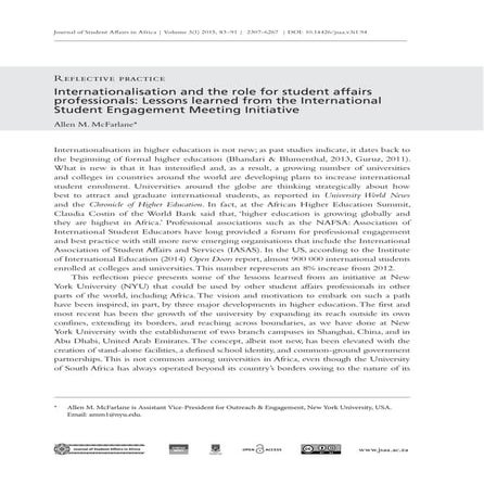 Lesson Learned-Internationalization Student Affairs