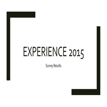 Experience 2015 Survey Results