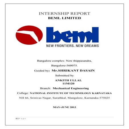 INTERNSHIP REPORT
