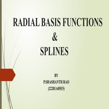5E5-ML Radial basis functions and splines