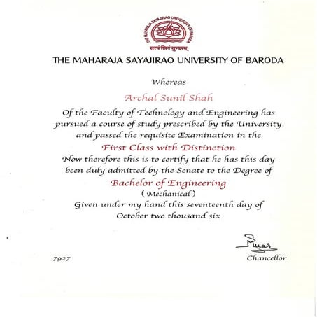 Degree BE MSU | PDF