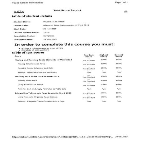 Advanced Table Customisation in Word 2013