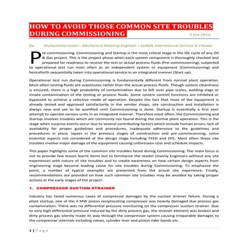 How to Avoid Those Common Site Troubles During Commissioning