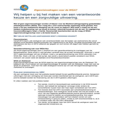WGA Eigenrisicodragen(1) | PDF
