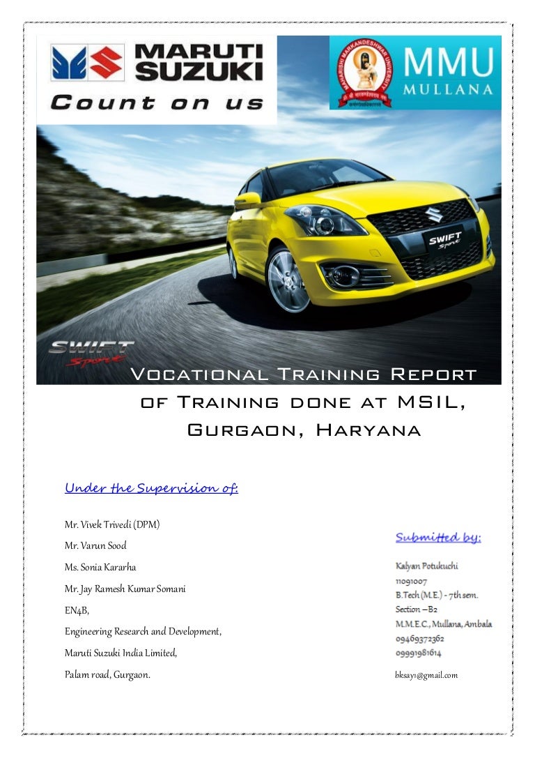 maruti summer training 2012