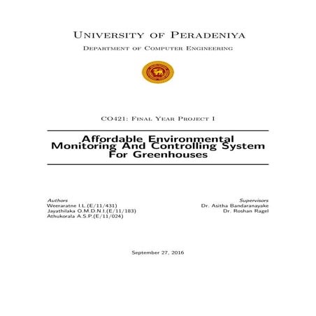 Affordable EMCS for GeenHouses