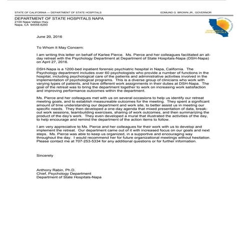 Retreat Presenter Reference Letter | DOC