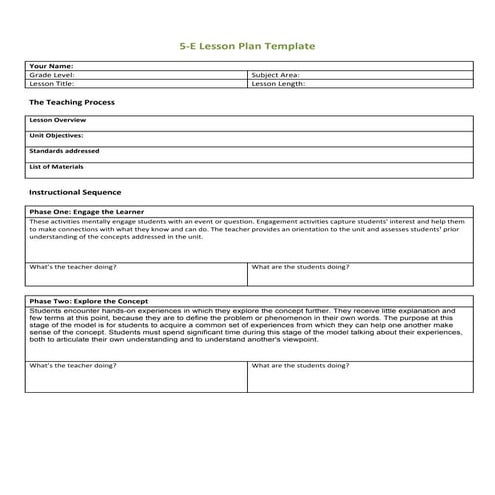 5E_Blank_Lesson plan recent format focus