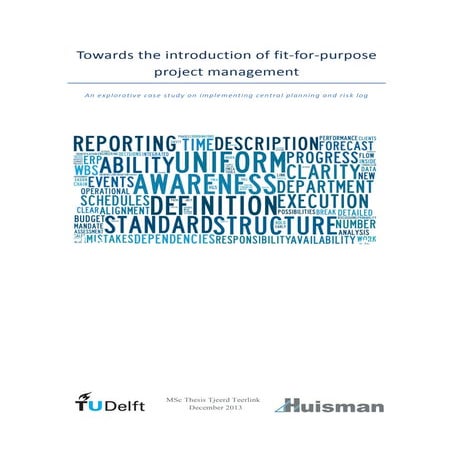20-12-2013 Towards the introduction of fit-for-purpose project management (Fu...