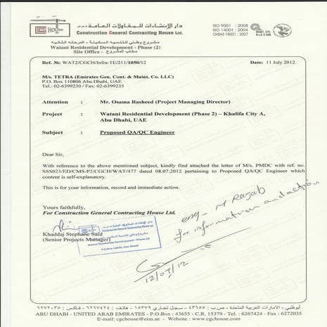 Approval of QA QC engieer from PMDC | PDF