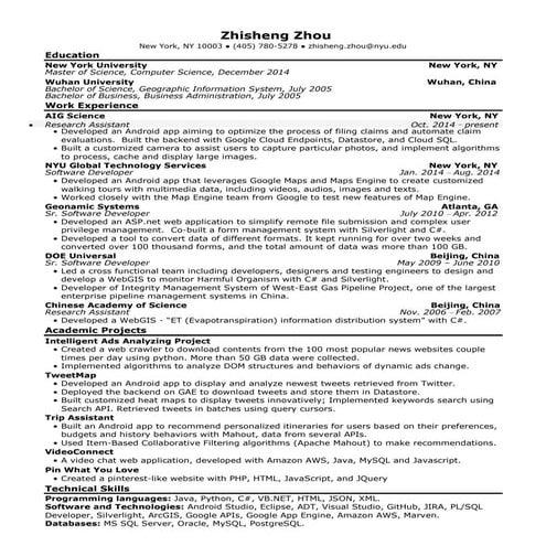 Zhisheng Zhou’s Resume1128