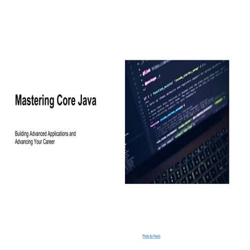core java basic learning presentation part 1 | PPTX
