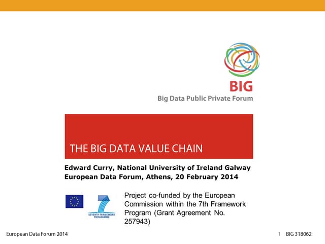 EDF2014: BIG - NESSI Networking Session: Edward Curry, National University of...